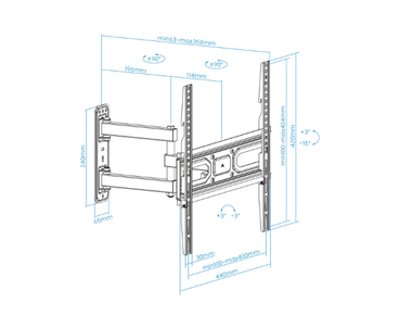 SOPORTE PARED-TV 32"-55" LP7843TN-B TOOQ