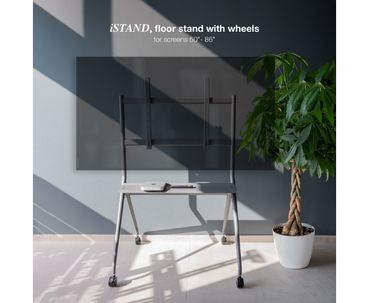 SOPORTE SUELO ISTAND CON RUEDAS 50''-86'' NEGRO TOOQ