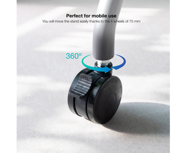 SOPORTE SUELO ISTAND CON RUEDAS 50''-86'' NEGRO TOOQ