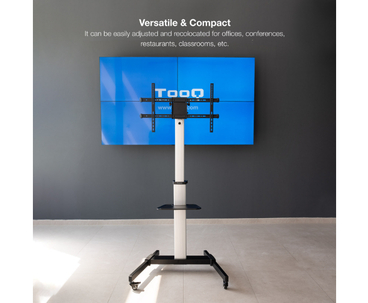 SOPORTE SUELO HERA CON RUEDAS 37''-86'' NEGRO TOOQ