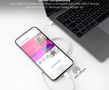 CABLE USB-C A USB-C 2M BLANCO NANOCABLE