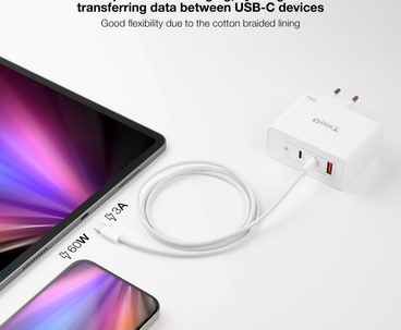 CABLE USB-C A USB-C 2M BLANCO NANOCABLE