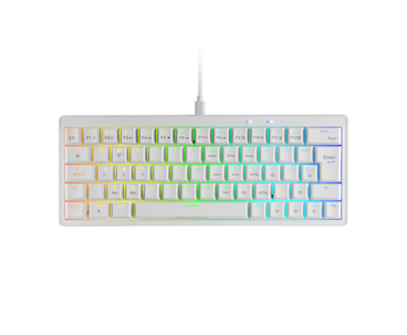 TECLADO MECANICO MKMINIPRO LINEAR LUBRICATED SWITCHES RGB BLANCO MARS GAMING