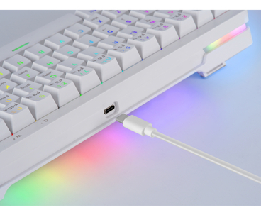 TECLADO MECANICO MKMINIPRO LINEAR LUBRICATED SWITCHES RGB BLANCO MARS GAMING