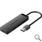 HUB 4 PUERTOS USB 3.0 4xUSB 1xUSB-C PD NEGRO VENTION